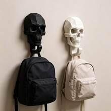 2/4 Peças Ganchos de Parede em Estilo Gótico com Cabeça de Caveira, Design Realista de Relevo Majestoso e Misterioso, Ganchos para Pendurar Chaves, Bolsas, Chapéus e Lenços, Adequado para Entrada, Banheiro e Quarto. - A - Visão 8