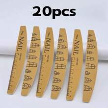 5-1pc Nail File Nail Polisher 100/180 Grit Washable, Wear-Resistant, Double-Sided With Scale And Nail Shape Template, Nail File Sandpaper Board Manicure Tool And Nail Polishing File Suitable For Manicure Beginners And Nail Salons - Multicolor - View 14