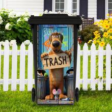 Cute Puppy, Squirrel, Bird Printed Trash Can Sticker, Waterproof PVC Outdoor Trash Can Poster, Tear Off Film Sticker, Available In Four Sizes - 1PC - View 17