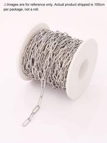 100cm Stainless Steel No Fade Chain Findings Geometric Embossing Hollow Oval Chains For Jewelry Making DIY Accessories - DIY Chain - View 10