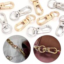 5pcs/Pack Metal Hook Clasp Zinc Alloy Blank Plate Buckle 13X32mm Keychain Pendant DIY Jewelry Accessories Phone Charm Connector Universal Swivel Hook - Hook and Clasp - View 2