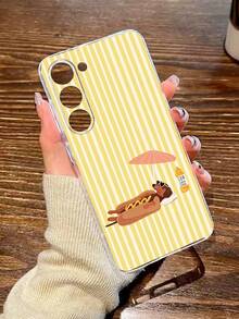 1pc Advanced Striped Funny Dog Slogan Transparent Soft Protective Case Compatible With Huawei Honor, Galaxy A04e/12/A13/A14/A34/A50/A52/A53/A54/S21/S22/S23/S24/S25 /S25Ultra/S25FE/S26/S26 PLUS/S26 ULTRA/S26 EDGE/ 6A/7A/8A/ 12T/13T/15T/15 TPRO - Clear - View 6