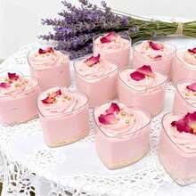 1/5/10pcs Reusable Heart-Shaped Dessert Cups Without Lids - Perfect For Ice Cream, Mousse, Pudding And Gelato - Baking Supplies For Bakeries, Birthday Parties, Buffets, Weddings - Multicolor - View 1