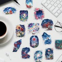 50pcs Fantasy Fairy Tale Transparent Sticker Set, Suitable For Plastic, Glass, Metal, And Irregularly Shaped Phone Cases, Laptops, Water Bottles, Scrapbooks, And Diaries - Unique Decorative Sticker Pack School Supplies - 1 Set - 50pcs - View 3