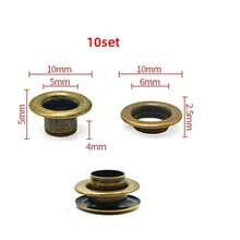 10/30/50 Set Metal Eyelet With Washer Grommet Ring Air Hole Rivet For Leather Bag Shoes Belt Cap Clothes - A - View 17