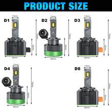 S&D D1S D3S LED 車用大燈燈泡 Canbus D4S D2S 雙面發光 氙氣 HID 汽車燈泡 即插即用 6000K 12V 24V - A - 查看 9