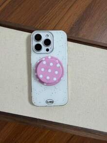 Ins Minimalist Versatile Polka Dot Magnetic Phone Stand, Slouchy Desktop Support Bracket, Compatible With Magnetic Ring, Suitable For All Phones - Multicolor - View 15