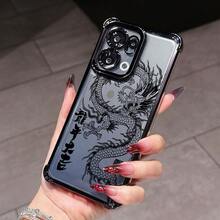 [Mexico - shipped within 24 hours]Apple 17 16 15 promax  22 23 24 25 26 Ultra GalaxyEstuche Creativo y Lujoso de Dragón Chino para OPPO Reno 14, 14F, 13F, 12F, 11F, 13, 12, 11, F Pro, 4G, 5G con Marco Electroplateado - Cubierta Trasera Transparente Anticaídas - 1 unidad - Ver 4