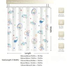 Toy Story Color Line Sketch Character Star Print Shower Curtain Bathroom Household Bathroom Partition Decor Curtain - Multicolor - View 5