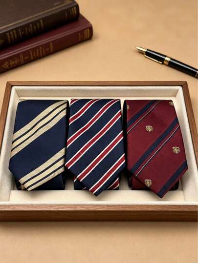 1 pieza Corbata de rayas elegante de moda minimalista premium de alta densidad de 1200 agujas, estilo casual de negocios formal, adecuada para boda, fiesta, lugar de trabajo, regalo de vacaciones, uso diario