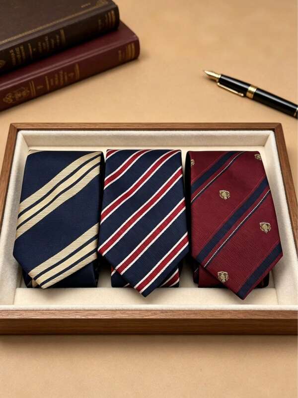 1PC 1200 Needle High Density Casual Business Formal Premium Minimalist Fashion Elegant Striped Tie, Suitable For Wedding Party, Workplace, Holiday Gift, Daily Wear