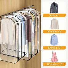 4 Pack Full Clear Zippered Garment Suit Storage Bags, Clothes Organizer Bags For Wardrobe - 2pcs 40in 2pcs 50in - View 3