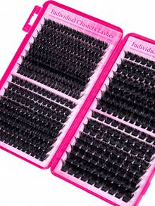 432PCS Fales Eyelash Clusters, DlY Eyelash Extension Kit, Soft & Comfortable, Natural DIY, With Bond And Seal, Tweezers, Wispy Soft Daily Cluster Lashes, Suitable For DIY Eyelash Makeup At Home, Self Use, DlY Eyelash Extension Set, Eyelash Clusters - Black - View 4