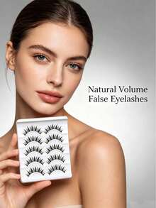 5 Pairs Cartoon Little Devil False Eyelashes, Natural Girl Group Style And Fairy Style, Tapered Tip Full Strip False Eyelashes, Exaggerated Curly European And American Style, Tweezers Included - View 5
