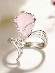 1 pieza Anillo hermoso para mujer, adecuado como regalo del Día de San Valentín, para usar en fiestas de aniversario de boda - 5# - Ver 3