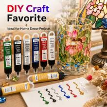 4/8 Stücke Set, 8 Farben 3D Acrylfarbe, 30ml pro Tube, wasserfeste schnelltrocknende Relief-Farbe, geeignet für Stein, Glas, Holz, Leinwand, Keramikkunst, wasserbasierte Primer - Rot + Gelb + Blau + Grün + Gold + Silber + Schwarz + Weiß - Übersicht 5