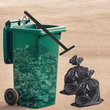 Manual Garbage Compactor, Portable Garbage Bin Compactor, Suitable For 54.5 Quart Or 90.8 Quart Garbage Cans, Wheeled Outdoor Garden Garbage Cans, Small Garbage Recycling Manual Tools - Black - View 2