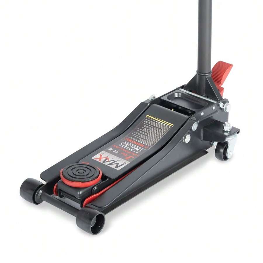 3Ton 6600lbs LowProfile Dual Pistons HeavyDuty Steel Racing Floor Jack With Quick Lift Hydraulic Pump, Foot Pedal And Magentic - Multicolor1 - View 1