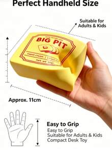 1PC Soft And Large Butter-Like Stress Relief Block, Squishy Toy, Suitable For Relieving Anxiety, Improving Focus And Providing Pressure Release Effect, Sensory Squeeze Toy-Anxiety Relief Fingertip Toy, Suitable For Classroom-Office-Home Room Decor-Holiday Gift-Toys For Boys And Girls. Squishy - Multicolor - View 8