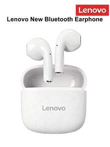 Lenovo EA166 藍牙耳機 HD 音質 智慧清晰通話 IPX5 防水 低延遲 運動音樂入耳式耳機 環繞立體聲 降噪無線藍牙耳機 - 櫻花白 - 查看 2