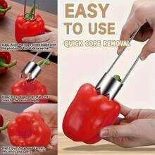 Stainless Steel Cherry Pitter - Multi-Functional Fruit Pitter Tool, Suitable For Olives, Dates And Peaches - Ergonomic Design, Easy To Operate Kitchen Utensil - Dishwasher And Rust-Resistant (Time-Saving And Durable) - Multicolor - View 4