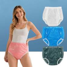 Reusable TPU Leak-Proof Pants, Side Snap Closure, Soft Elastic Waistband, Machine Washable - View 3