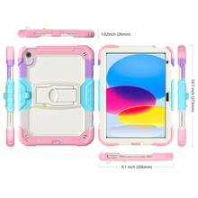Heavy Duty Shockproof Protective Case Compatible With Ipad (A16) 11th Gen/Air11/Air13 M3 (2025) 9th/8th/7th Gen (2021/2020/2019), Rugged Hard Shell Protective Cover With Built-In Stand, Suitable For 10.2-Inch IPad 2021/2020/2019 - Camouflage Pink - View 11
