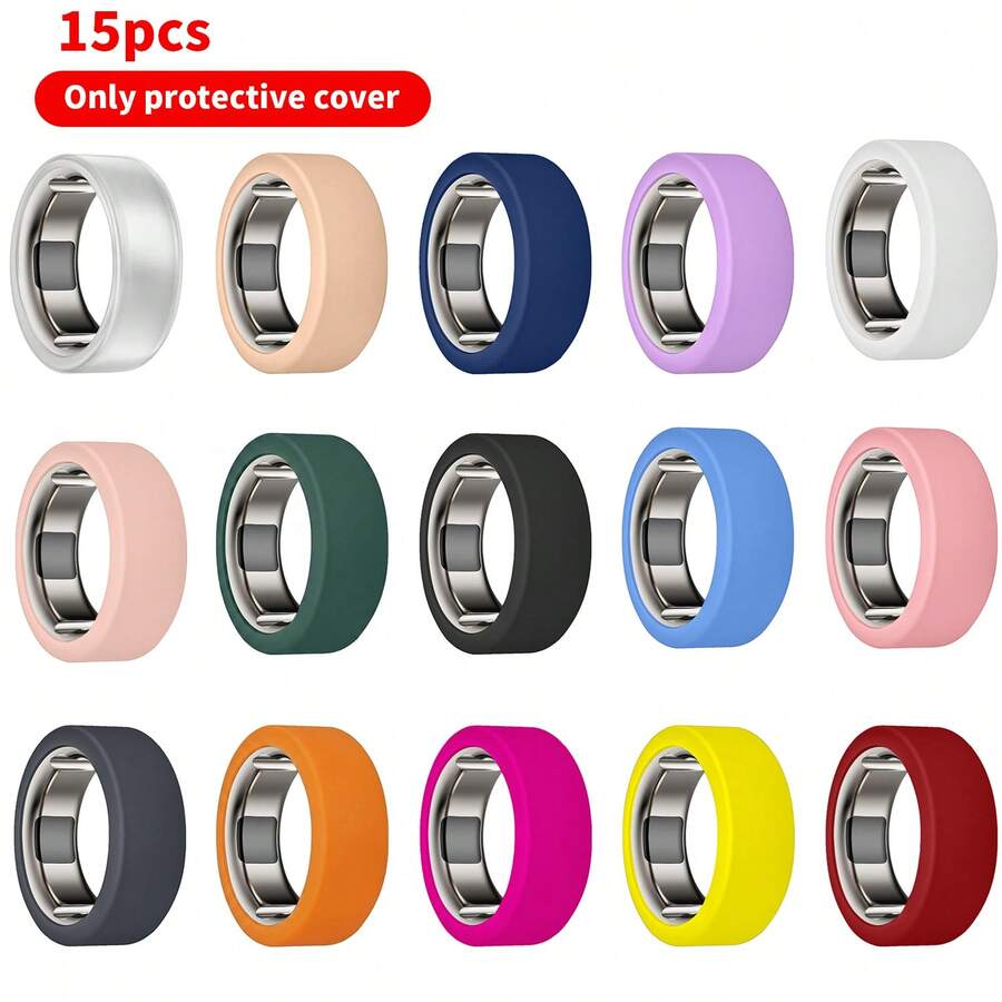 15件超薄戒指保護套,相容 Oura Ring Gen 4/4 Ceramic Edition、Gen 3 Horizon/Heritage,防刮彈性矽膠智慧戒指保護殼,男女適用,適合健身運動 - 查看 1