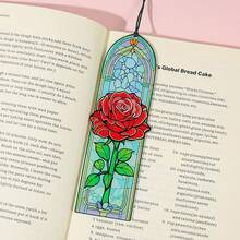 Exquisitely Painted Floral Acrylic Bookmarks, Vintage Arched Window Designs Themed With Daisies, Lilies And Roses For Clipping Reading Pages, Artistic Reading Gifts Ideal For Female Book Lovers And Teachers - One Size Fits All - View 5