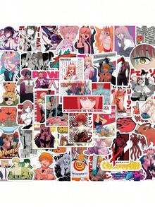 Crunchyroll 50入《鏈鋸人》官方授權高品質動漫乙烯貼紙組，粉絲必備，適用於水壺、筆電、手機、頭盔、滑板、剪貼簿、車用桿，適合送給媽媽、爸爸、爺爺、老師、姊妹、兄弟、朋友的趣味情人節禮物，設計包含：Makima、Denji、Aki Hayakawa、Hirokazu Arai、Himeno Kishibe、Xiaohong Dongshan 等 - 多色的 - 查看 7