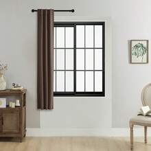 1 pieza/2 piezas Cortinas opacas de unicolor/Cortinas con bolsillo para barra/Cortinas con pestaña trasera/Cortinas con clip/Múltiples métodos de colgado/Cortinas opacas para habitación/Cortinas opacas con protección de privacidad y aislamiento térmico/Adecuadas para sala de estar, dormitorio, sala de estudio/Cortinas de color marrón oscuro - marron oscuro - Ver 25