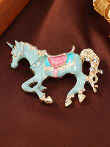 1pc Women's Unicorn Horse Brooch, Suitable For Daily Wear - Unicorn Horse - View 3