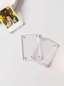 3 Packs Clear Acrylic Place Cards With Wooden Base - 3.9 * 5.9 Inch Blank Rectangle Table Number Signs Wedding Seating Guest List Cards For Party Banquet Menu Holder Desktop Display Stand - Multicolor - View 11