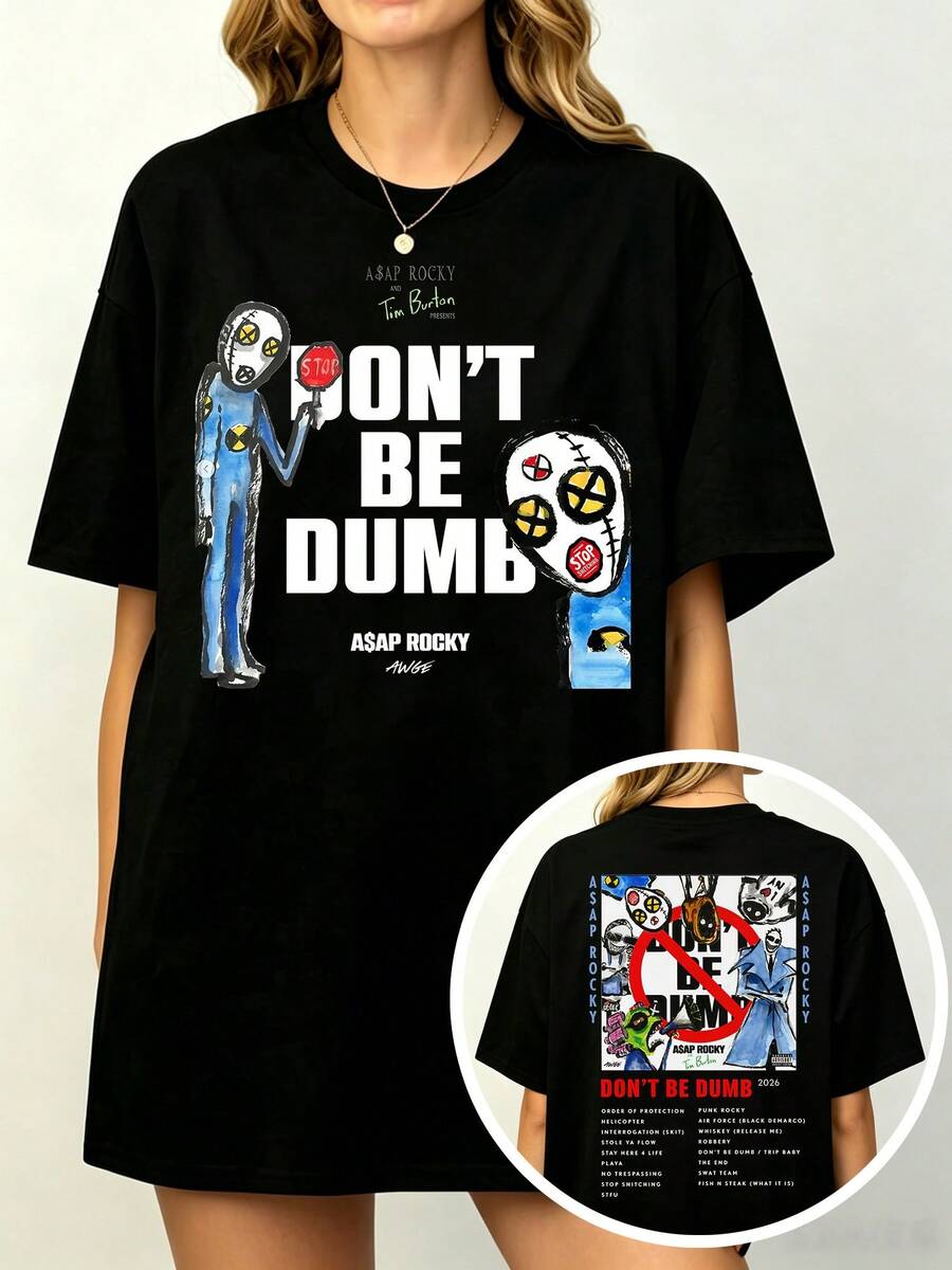 Koszulka koncertowa ASAP Rocky Dont Be Dumb World Tour AWGE Tim, hip ...