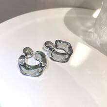 Korean Transparent Acrylic Geometric C-Shaped Earrings For Women And Girls, Party Travel Jewelry Gift - C-shaped - View 5