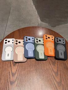 奢華雙色閃電磁吸手機殼，相容 iPhone 17 Pro Max 17 Pro 17 16 Pro Max 16 Pro 16 15 Pro Max 15 Pro 15 14 Pro Max 14 Pro 14 13 Pro Max 13 Pro 13 12 Pro Max 12 Pro 12 11，時尚鏡頭保護背蓋，支援無線充電 - 灰白色 - 查看 6