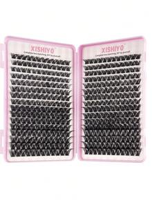 384pcs Single Lash Extensions, Lash Book, Cluster Lashes, DIY Lash Extension Kit (Includes Tweezers, Lash Glue, Lash Brush, Cluster Lashes, Single Lashes, False Lashes) - Multicolor - View 5