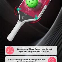 2PCS  Pickleball Paddles Set - Professional Competition Grade, EPP+EVA Inner Core, Heat-Pressed Core Pickleball Paddle  Fathers Day Gift  Camping Gear - Red - View 9
