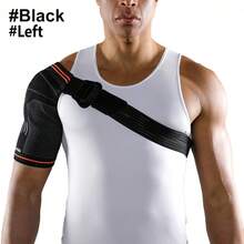 1pc Adjustable Shoulder Support Brace, Unisex, Compression Sleeve With Removable Silicone Pad, Suitable For Running - Multicolor - View 16