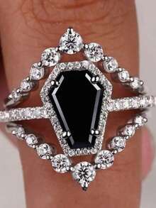 1pc Elegant Cubic Zirconia Ring, Suitable For Women To Wear, Suitable For Wedding, Engagement, Anniversary Party, Valentine's Day Gift - 1# - View 10