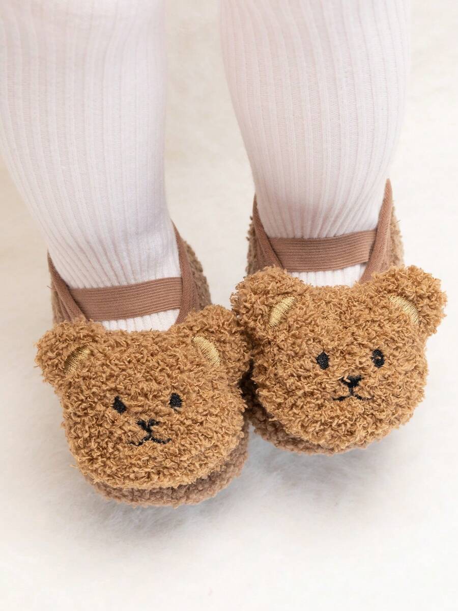 1 Pair Kids Boat Leg Warmers, Plush Thickened Baby Bear Leg Warmers, Cute Soft Leg Warmers, Comfortable Skin-Friendly Breathable For Home And Daily Wear - Multicolor - View 1
