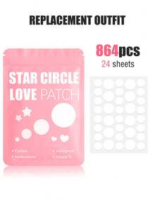 (1512pcs/42 Sheets) Gift Box Set, Cute Round Stickers, Ultra-Thin Design, Suitable For Face And Body Use, Essential For Photography And Face Painting, Suitable For Various Parties, Gatherings And Entertainment Activities, (864/432/216/108/36pcs) - Clear - View 6
