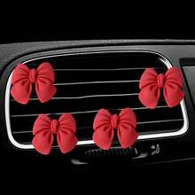 3/4/6 Pcs Pink Bow Car Interior Cute Car Interior Accessories Car Air Vent Decoration Clip Bow Car Air Vent Decoration Clip - A - View 22
