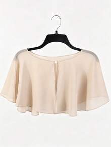 1pc Women's Solid Color Casual Shawl, Suitable For Daily Wear, Women's Scarf Shawl Accessory - Beige - View 1