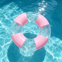 1pc Inflatable Swim Ring Pool Float Adult Swim Ring Pool Accessory Summer Water Sports Swimming Float - Multicolor - View 7