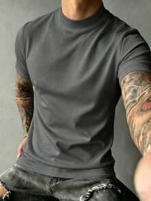 Men Sport Polos - Dark Grey - View 1