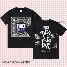 Black TWICE Reversible T-Shirt THIS IS FOR World Tour Unisex - 黑色 - 查看 1