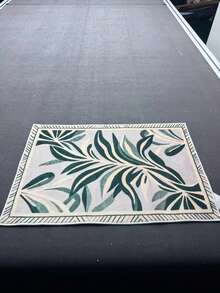1pc Leaf Pattern Area Rug, Living Room Carpet, Washable Round Carpet, Home Decor - Multicolor - View 5