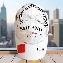 1 Milan Italy Printed Duckbill Cap - Full-Printed Dome Sports Cap With A Curved Brim, Lightweight And Suitable For Everyday Casual Wear - Mixed Colors - View 7