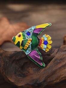 1pc Enamel Rhinestone Animal Ring, Vintage Insect Crab Lobster Bird Design, Unique Niche Style Women's Finger Ring, Suitable For Daily Wear And Vacation Outfits - Multicolor - View 13
